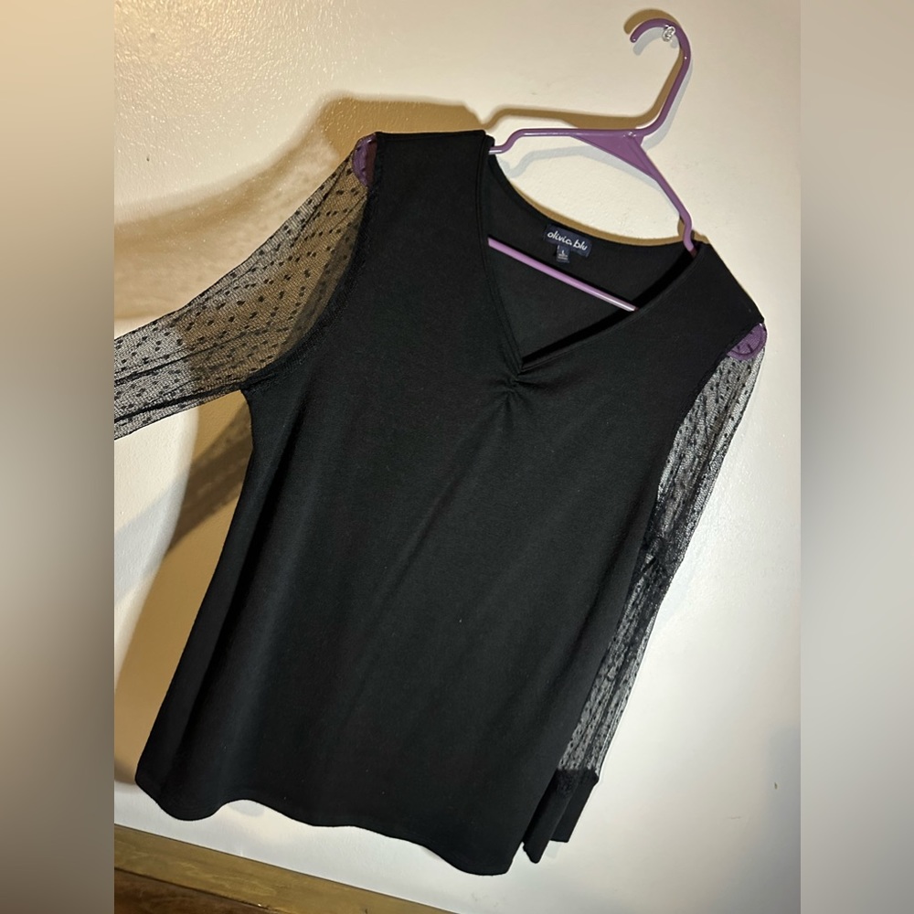 Black long sleeve blouse